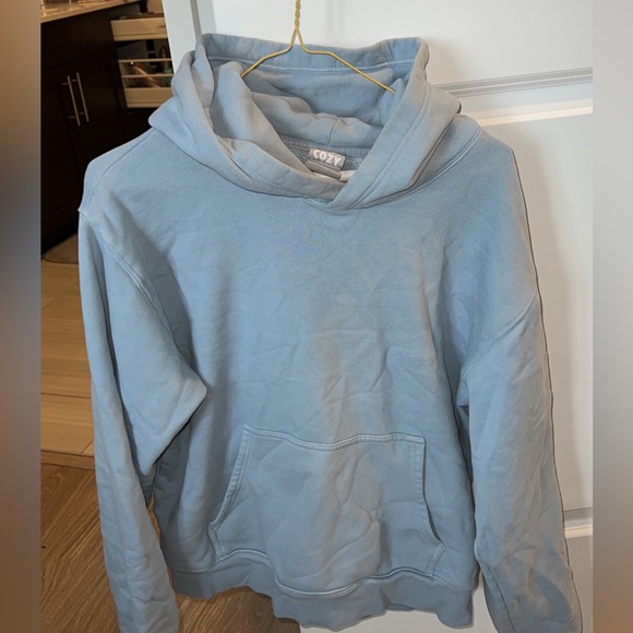 LAST CALL! light blue aritzia cozy fleece perfect hoodie - Picture 1 of 3